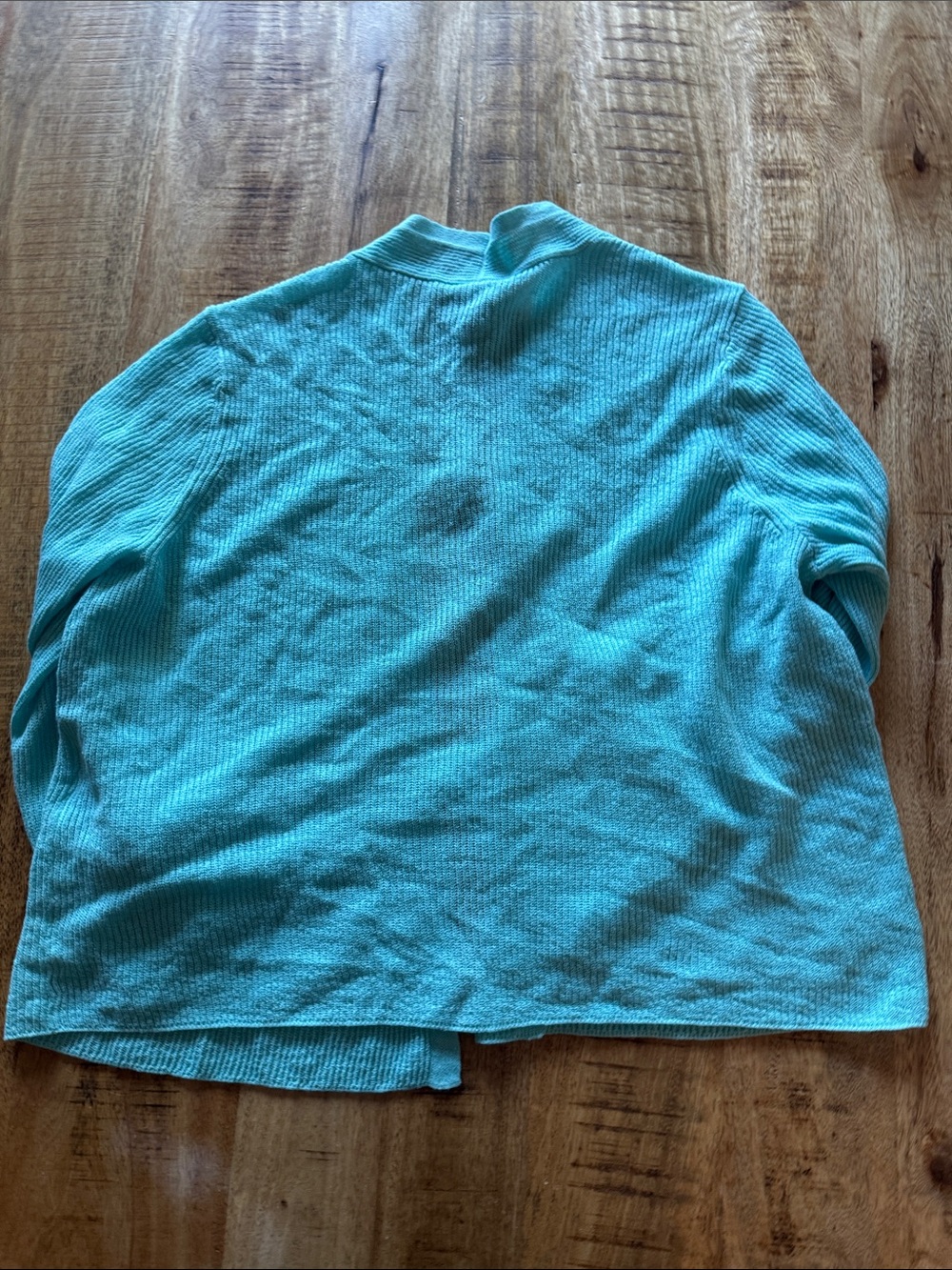 Eileen Fisher Organic Linen and Cotton Open Cardigan POOL teal Size small NEW - Picture 6 of 6
